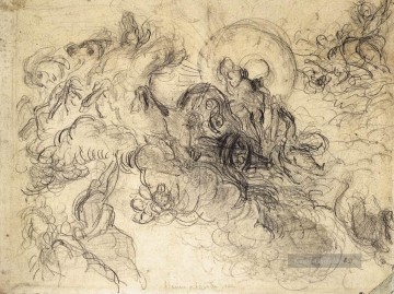  romantische Malerei - Apollo Slays Python sketch romantische Eugene Delacroix